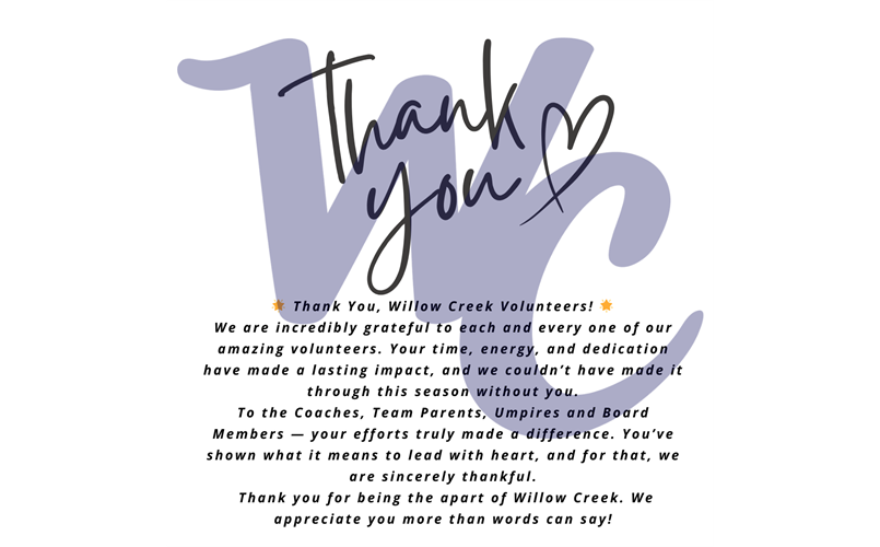 Thank you everyone for an amazing 2025 season!!